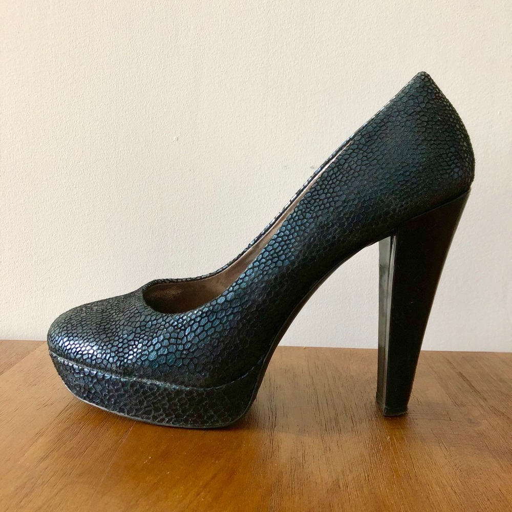 Calvin Klein Carly Snake Print Platform Pump
